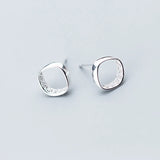 Zircon Stud Earrings Rose 925 Sterling Silver