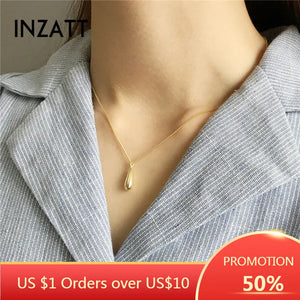 Water Drop Choker Pendant Necklace 925 Sterling Silver Women Jewelry