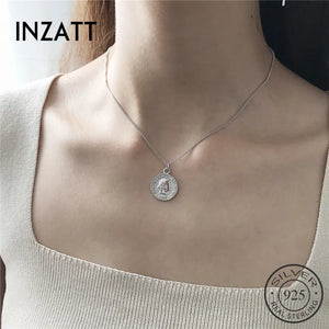 Dollar Queen Pendant Necklace 925 Sterling Silver Chain Women Birthday Jewelry