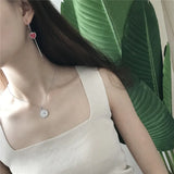 Dollar Queen Pendant Necklace 925 Sterling Silver Chain Women Birthday Jewelry