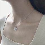 Dollar Queen Pendant Necklace 925 Sterling Silver Chain Women Birthday Jewelry
