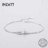 Punk Tiny Cat Bracelet 925 Sterling Silver Chain Link Jewelry Gift