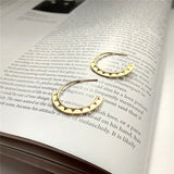 Geometric Semicircle Triangle Stud Earrings 925 Sterling Silver Jewelry