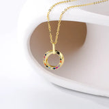 925 Silver Colorful Zircon Choker Necklace for Women
