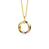925 Silver Colorful Zircon Choker Necklace for Women