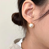 925 Silver Pearl Hoop Earrings for Women Classic Fine Jewelry