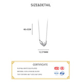 Real 925 Sterling Silver 18K Heart Choker Necklace For Women