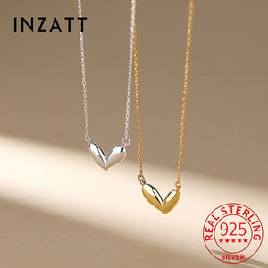 Real 925 Sterling Silver 18K Heart Choker Necklace For Women