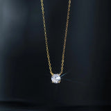 925 Silver Zircon Choker Necklace Women Fine Jewelry
