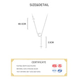 925 Sterling Silver Moon Star Tassel Choker Necklace Women Fine Jewelry