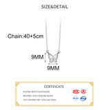 925 Silver Shell Butterfly Choker Necklace for Women Classic Jewelry