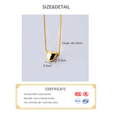 Heart Pendant Choker Necklace for Women 925 Sterling Silver 18K