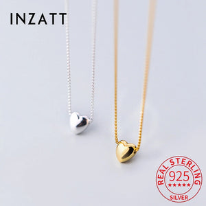Heart Pendant Choker Necklace for Women 925 Sterling Silver 18K