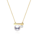 925 Silver Plated Pearl Pendant Choker Necklace