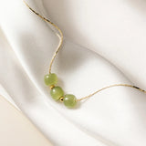 925 Silver Jade Pendant Choker Necklace Women Party Fine Jewelry