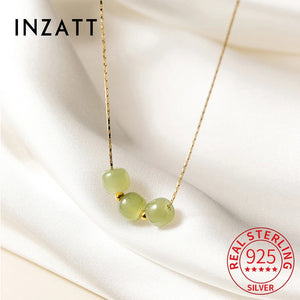 925 Silver Jade Pendant Choker Necklace Women Party Fine Jewelry