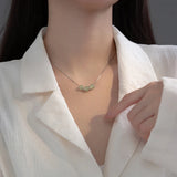 925 Silver Jade Pendant Choker Necklace Women Party Fine Jewelry