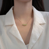 925 Silver Jade Pendant Choker Necklace Women Party Fine Jewelry