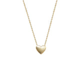 925 Sterling Silver Plated 14K Heart Pendant Choker Necklace