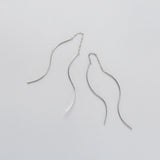 925 Sterling Silver Twisted Drop Earrings Anti-allergy Pin Women