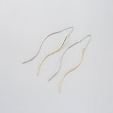 925 Sterling Silver Twisted Drop Earrings Anti-allergy Pin Women