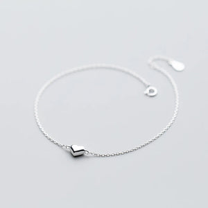 Minimalist Heart Bracelet 925 Sterling Silver Classic Gift