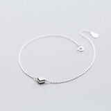 Minimalist Heart Bracelet 925 Sterling Silver Classic Gift