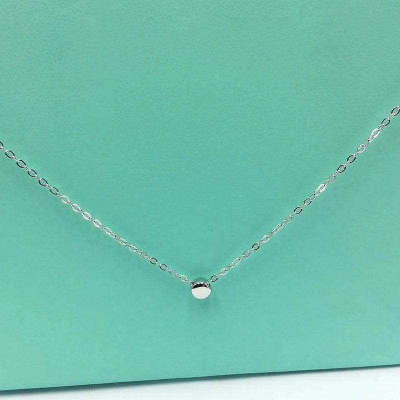 Minimalist Round Bean Chokers Pendant Necklace For Women