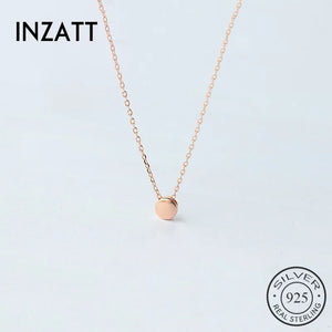 Minimalist Round Bean Chokers Pendant Necklace For Women