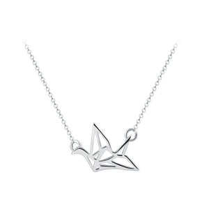 Real 925 Sterling Silver Bird Pendant Necklace for Women Birthday Party Rose