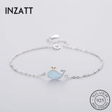 Geometric Punk 925 Silver Whale Bracelet Enamel Women