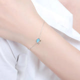 Geometric Punk 925 Silver Whale Bracelet Enamel Women
