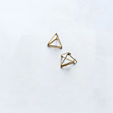 INZATT Geometric Triangle Hoop Earrings 925 Sterling Silver