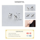 Punk 925 Silver Zircon Airplane Stud Earrings Party Jewelry Gift
