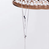 925 Sterling Butterfly Pendant Choker Necklace Women Fine Jewelry