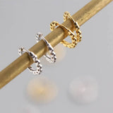 925 Sterling Silver Bead Hoop Earrings for Women