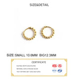 925 Sterling Silver Bead Hoop Earrings for Women