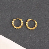 925 Sterling Silver Bead Hoop Earrings for Women
