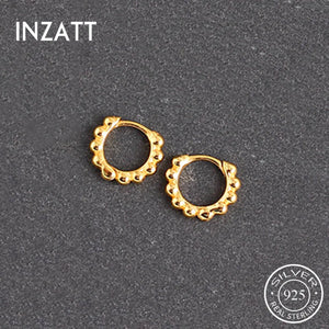925 Sterling Silver Bead Hoop Earrings for Women