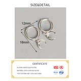 925 Silver Moon Hoop Earrings for Women Party Jewelry Gift