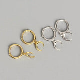925 Silver Moon Hoop Earrings for Women Party Jewelry Gift