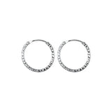 925 Sterling Silver Sparkling Circle Hoop Earrings for Women