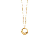 925 Silver 14K Plated Round Pendant Choker Necklace For Women