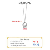 925 Silver 14K Plated Round Pendant Choker Necklace For Women