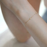 925 Silver 14K Plated 3 Small Hearts Bracelet Women Wedding Minimalist Jewelry