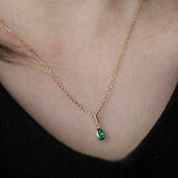 925 Silver Zircon Water Drop Choker Necklace Women Fine Jewelry