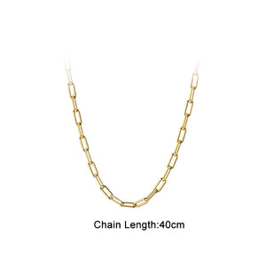 925 Silver 18K Chain Choker Necklace Hiphop Jewelry for Women