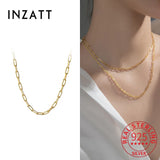 925 Silver 18K Chain Choker Necklace Hiphop Jewelry for Women