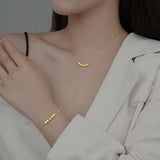 925 Silver Bead Chain Bracelet 18K for Women Party Jewelry