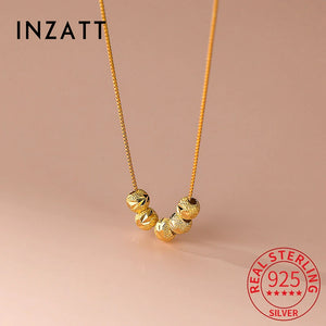 Genuine 925 Silver 18K Bead Choker Necklace Classic Fine Jewelry
